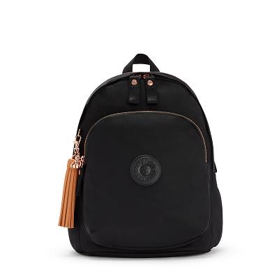 Mochilas Kipling Delia Medium Rosas Negros | MXKi1270F