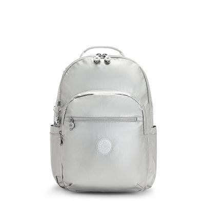 Mochilas Metalicas Kipling Seoul Large Plateados | MXKi1371S