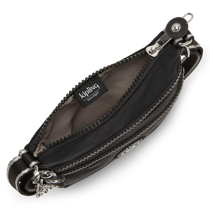 Bolsos Bandolera Kipling Alvar Extra Small Negros Blancos | MXKi1502S