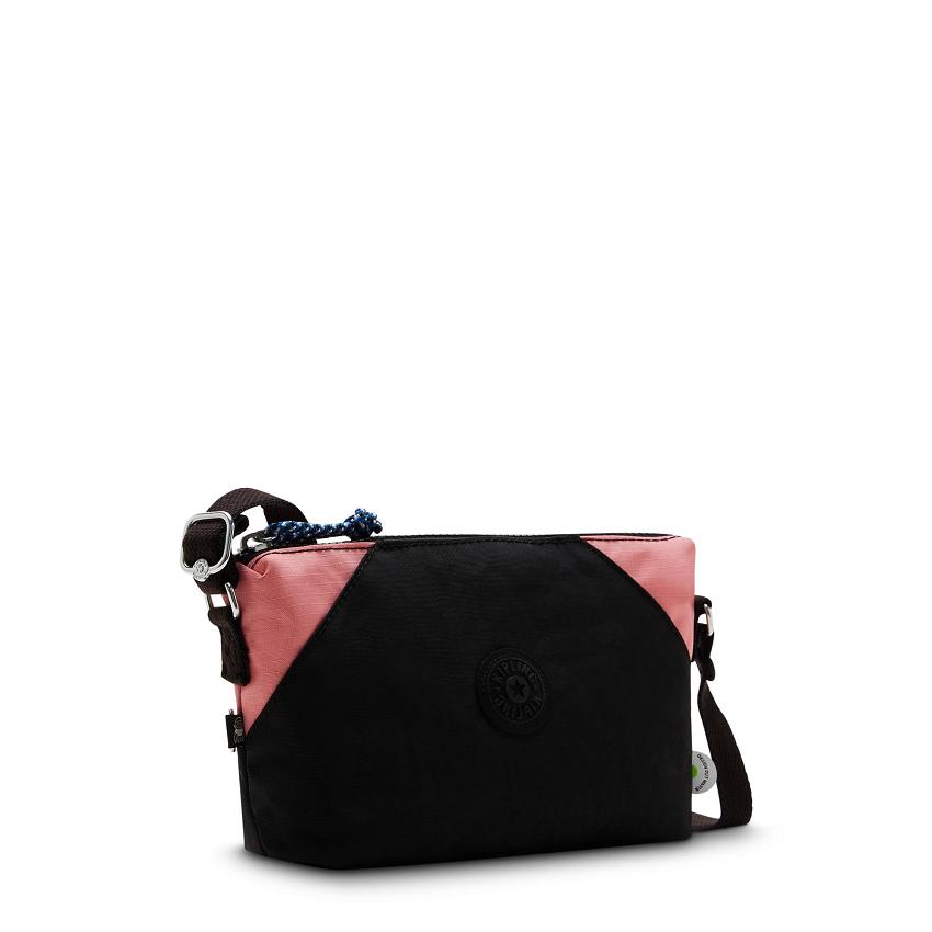 Bolsos Bandolera Kipling Art Extra Small Negros Rosas | MXKi1507J