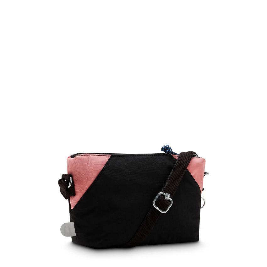 Bolsos Bandolera Kipling Art Extra Small Negros Rosas | MXKi1507J