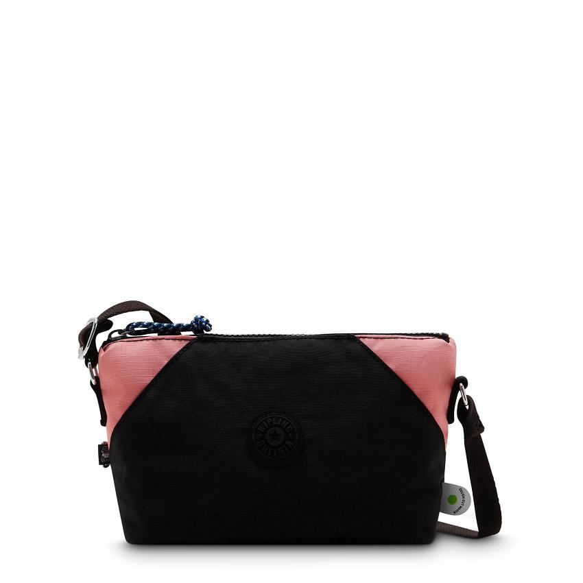 Bolsos Bandolera Kipling Art Extra Small Negros Rosas | MXKi1507J