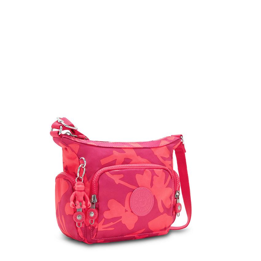 Bolsos Bandolera Kipling Gabbie Mini Coral Flores | MXKi1584O