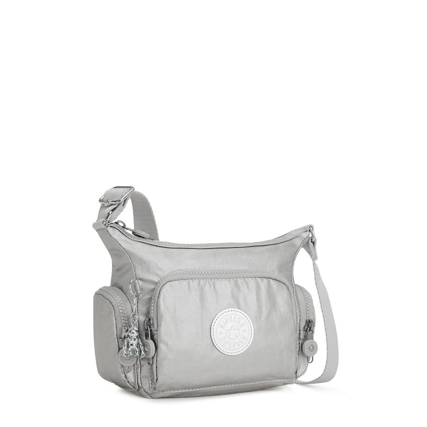 Bolsos Bandolera Kipling Gabbie Mini Plateados | MXKi1576S