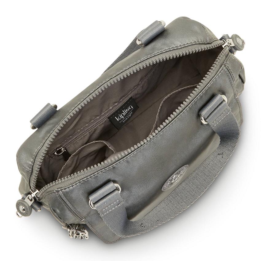 Bolsos Bandolera Kipling Zeva Grises Metal | MXKi1709W