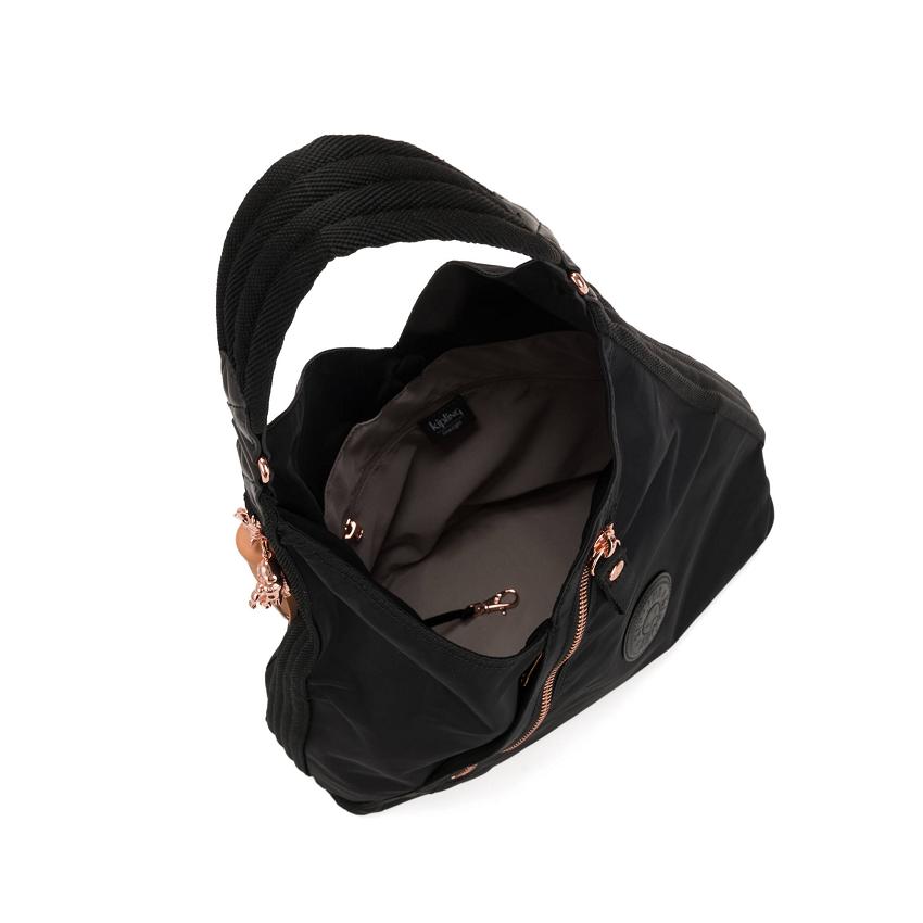 Bolsos De Hombro Kipling Olina Rosas Negros | MXKi1983S