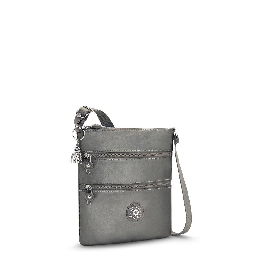 Bolsos Metalicas Kipling Keiko Grises Metal | MXKi1820T