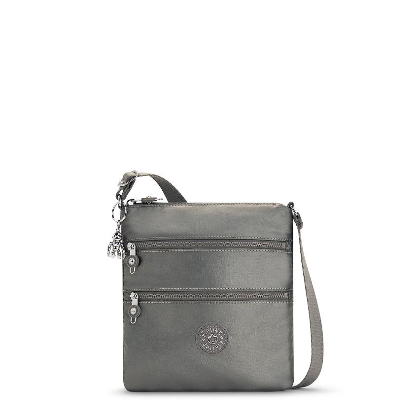 Bolsos Metalicas Kipling Keiko Grises Metal | MXKi1820T