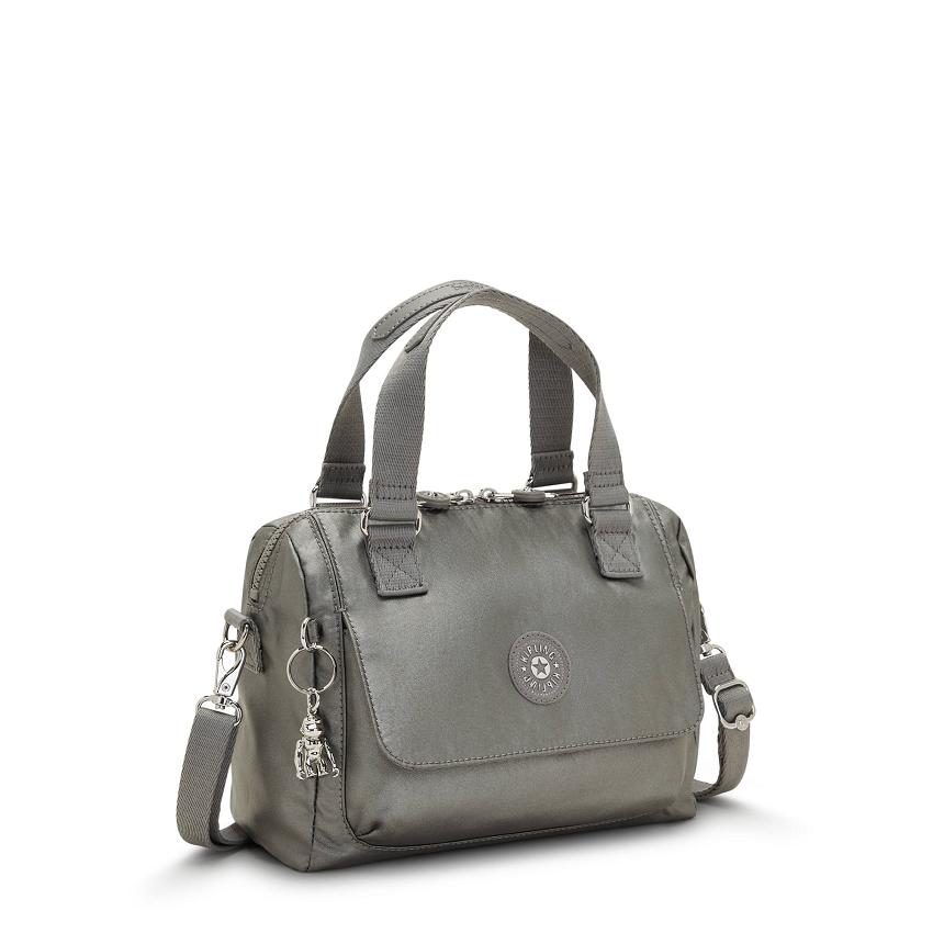 Bolsos Metalicas Kipling Zeva Grises Metal | MXKi1829D