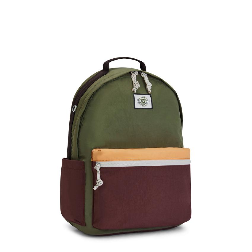 Mochila Para Laptop Kipling Damien Large Verde Oliva Vino | MXKi1329L