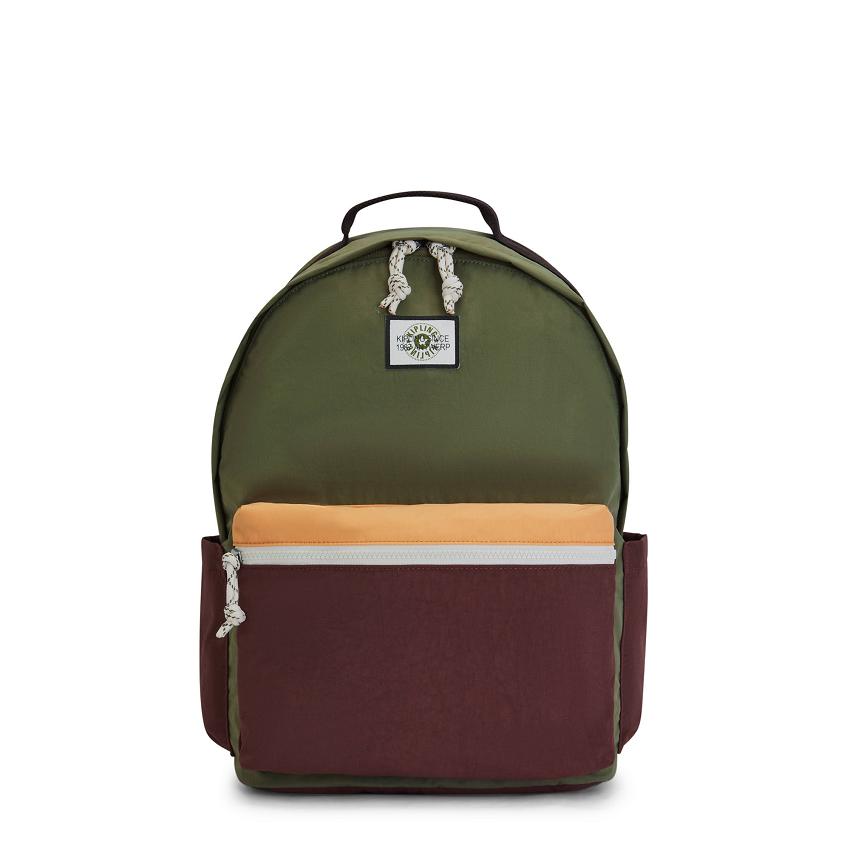 Mochila Para Laptop Kipling Damien Large Verde Oliva Vino | MXKi1329L