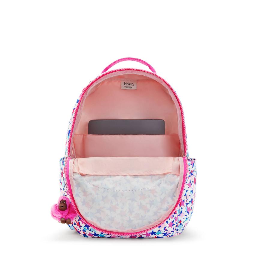 Mochila Para Laptop Kipling Seoul Large Rosas | MXKi2103J