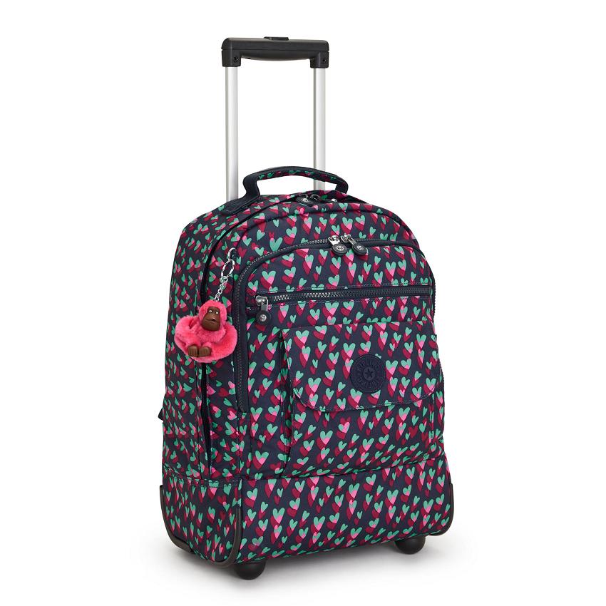 Mochilas Con Ruedas Kipling Sanaa Negros Rosas | MXKi2167Q