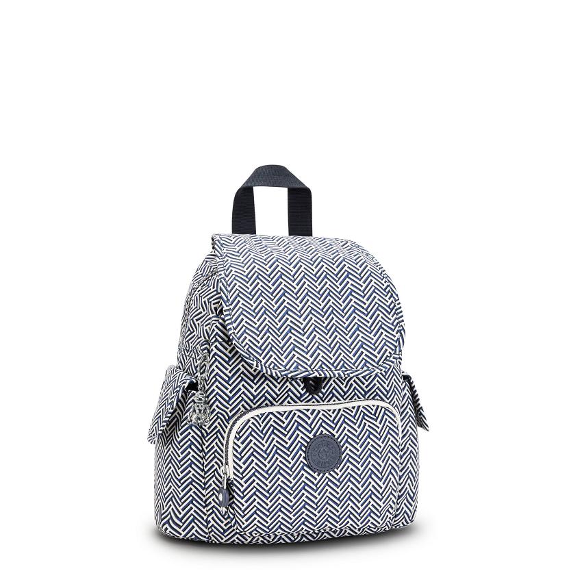 Mochilas De Viaje Kipling City Pack Mini Azules Blancos | MXKi1391I