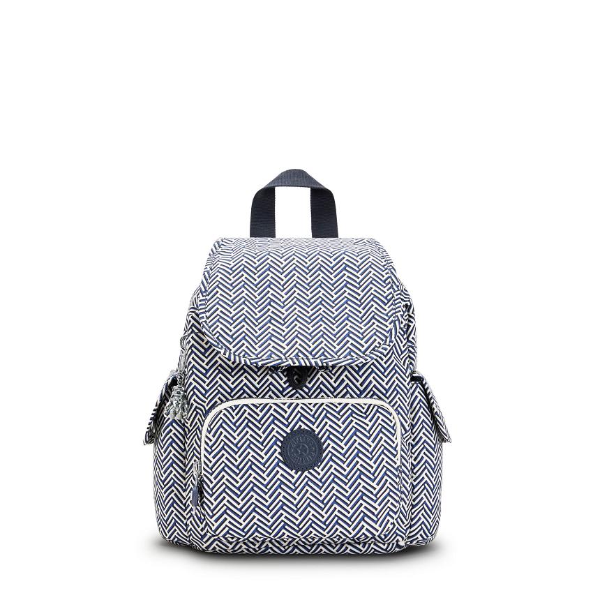 Mochilas De Viaje Kipling City Pack Mini Azules Blancos | MXKi1391I