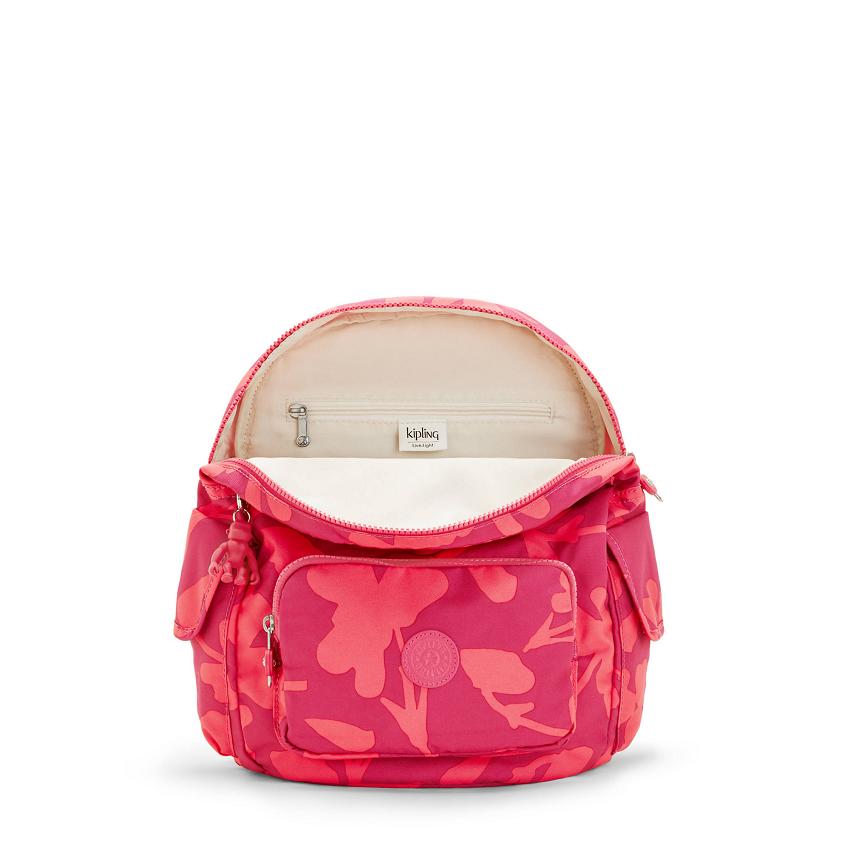 Mochilas De Viaje Kipling City Pack Small Coral Flores | MXKi1400K