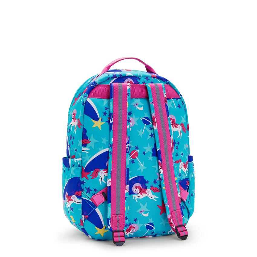 Mochilas Escolares Kipling Seoul Large Turquesa | MXKi2184O