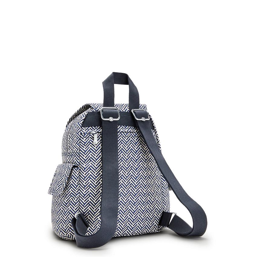 Mochilas Kipling City Pack Mini Azules Blancos | MXKi1214S