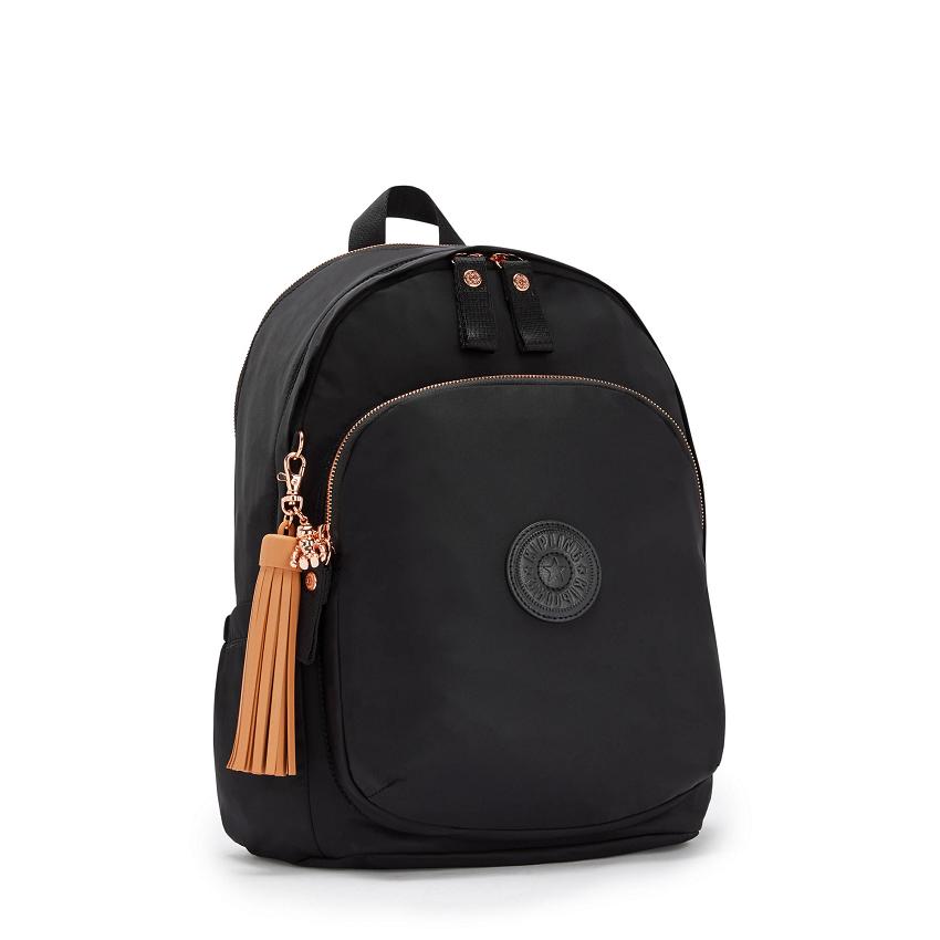 Mochilas Kipling Delia Medium Rosas Negros | MXKi1270F